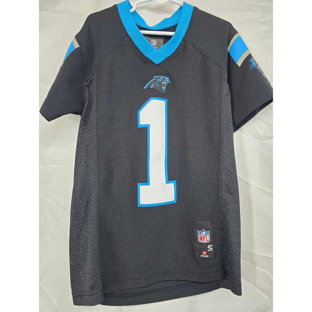 NFL Team Apparel Carolina Panthers Cam Newton‎ 1 Jersey Youth Small Black S